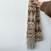 New Korean Version Ins Warm Retro Scarf Women's Autumn and Winter Versatile Fashion Student High-end Knitted Small Scarf