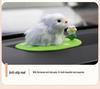Solar-Powered Cute Cartoon KT Cat Car Ornament with Nodding Head