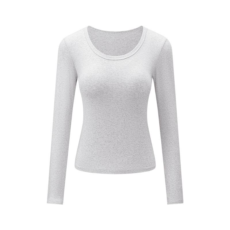 Women's White Slim-Fit U-Neck Short-Sleeve T-Shirt - Versatile, Stylish, Solid Color, Summer Essential
