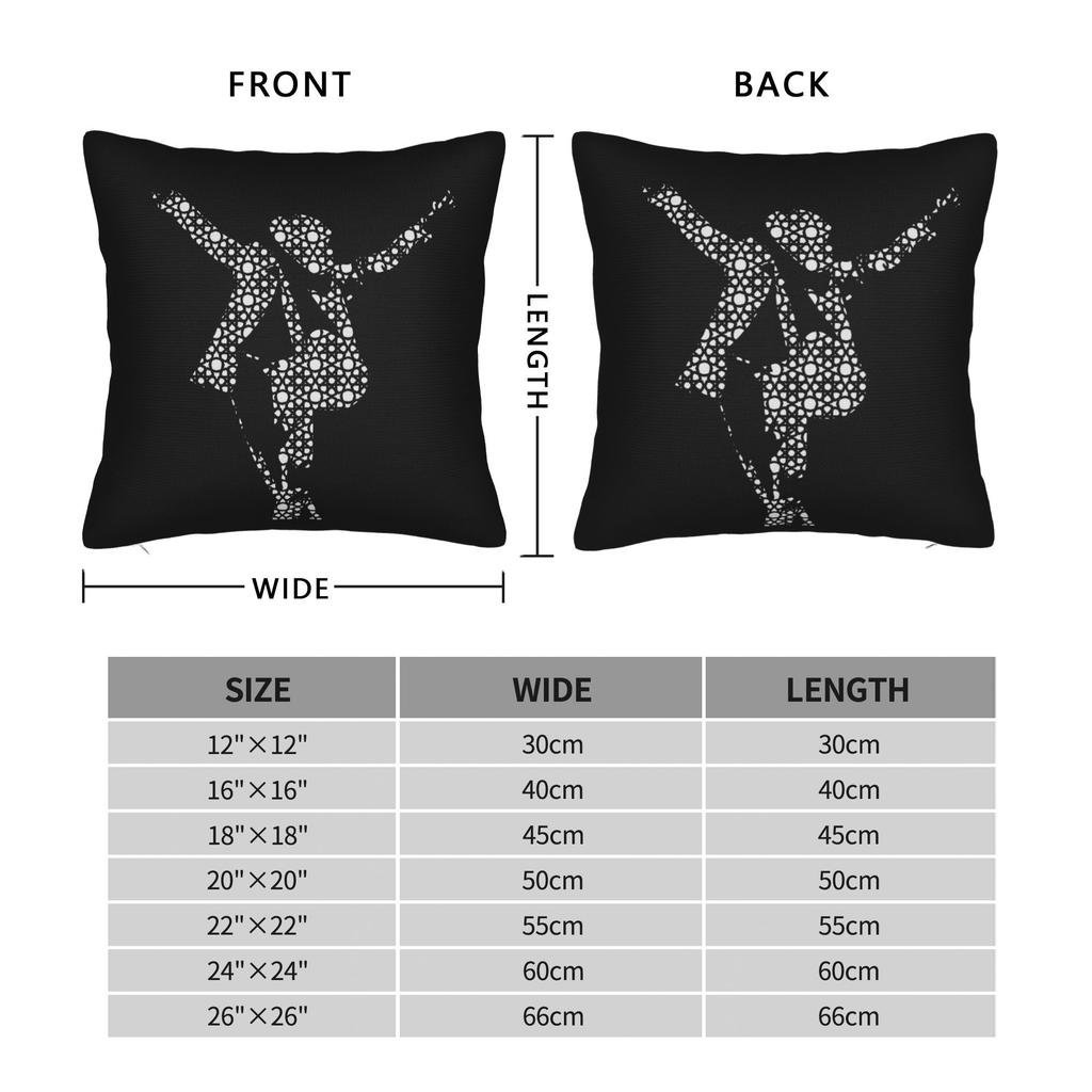 Mj King Of Pop Square Pillow Cases Cushion Covers Vintage Zippered Decorative Pillowcase For Car 45X45Cm