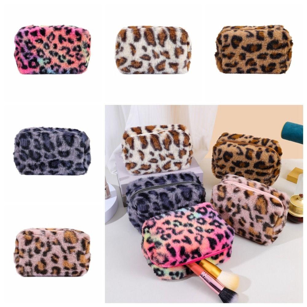 Large Capacity Women's Cosmetic Pouch Leopard Print Cosmetic Storage Organizer  Women