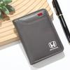 Leather Mini Credit Card Purse Portable Car Wallet For Honda civic accord fit jazz pilot CRV odyssey passport city shuttle HRV XI6