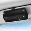 Sunglasses Holder for Car Sun Visor, Bling Leather Eyeglasses Visor Storage Case with Hidden Magnetic Closure, Sparkling Auto Visors Protective