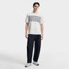 FILA Heritage Simple Fashion Classic Casual Comfortable Versatile Striped Knit Short Sleeve T-Shirt Men Tops Cloud-White F11M628120FWT