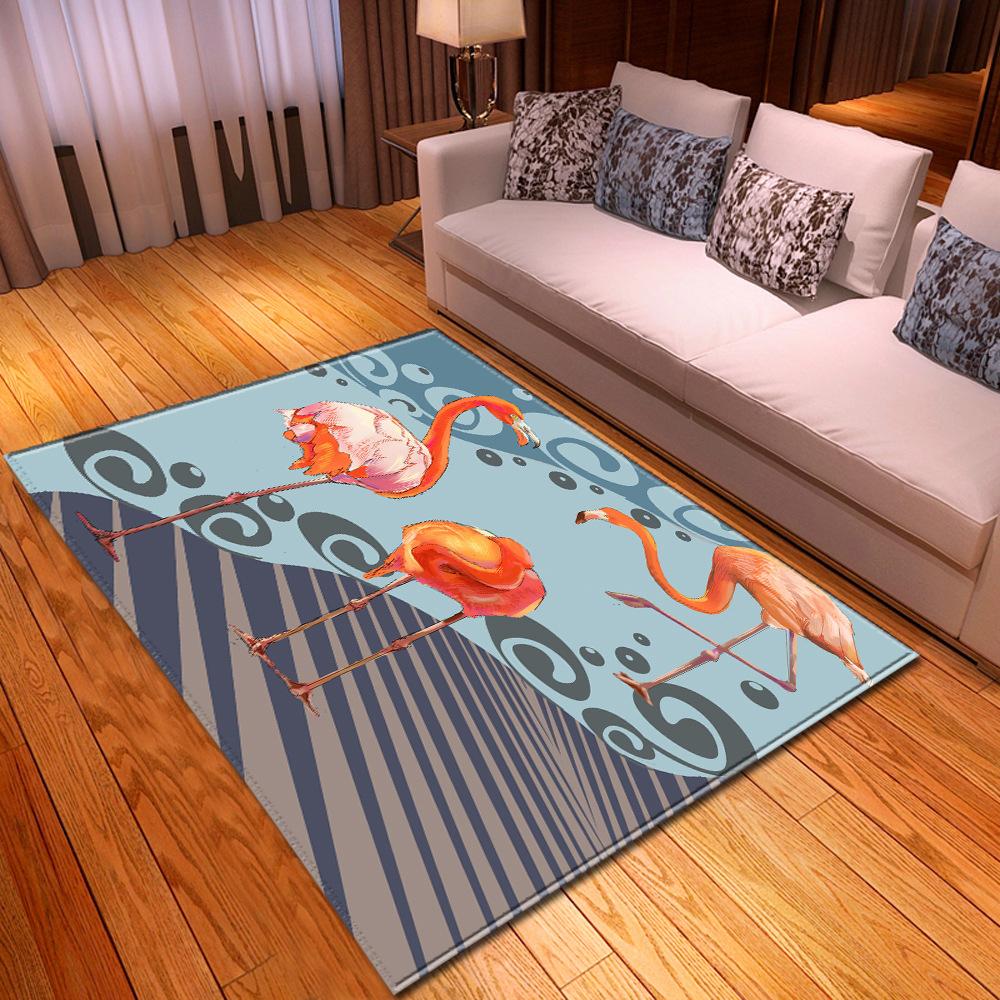 Fresh American Flamingo Printed Carpet Nordic Floor Mat