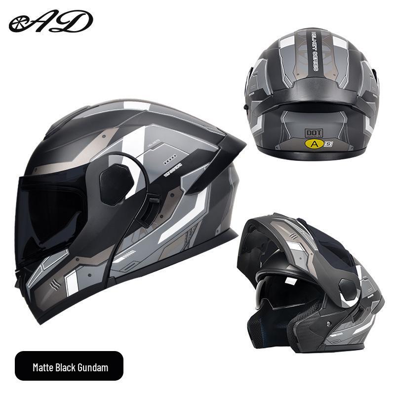 AD All-Season Flip-Up Full Face Motorcycle Helmet, 3C/DOT Certified for Men and Women
