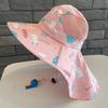 Kids Summer Thin Bucket Hat Large Brim Breathable Foldable Unisex Baby Beach Sun Protection Cap