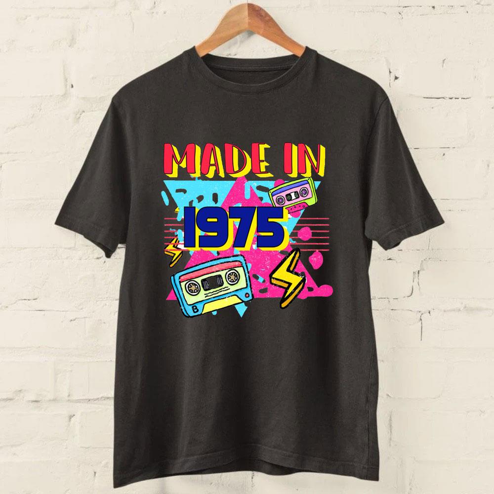 50th Birthday T Shirt 2025 1975 A Legend Was Born Retro Heavy Metal Rock Music Style Fiftieth Gifts for Him Personality Tops