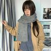 Luochi Wool Blend Embroidered Cable Knit Scarf: Retro Autumn/Winter Style Neck Gaiter for Women & Men