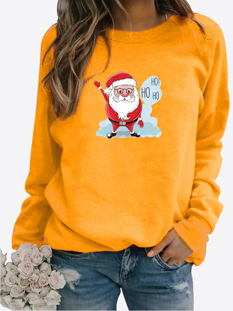 Autumn New Sweater Women Winter Long Sleeved Casual Round Neck Black Cats Printed Loose Sweatshirt Tops & Blouses Plus Size T-shirts