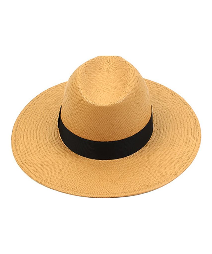 Yunibeosyeolkemiseuteuli Beige Long Summer Fedora Panama Hat