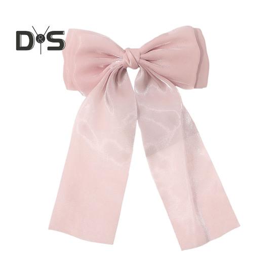 

Женская лента с бантом, декор для волос, коготь, противоскользящий дизайн, заколка для волос для девочек, сильная ручка, коготь на затылке, аксессуары для волос розовый