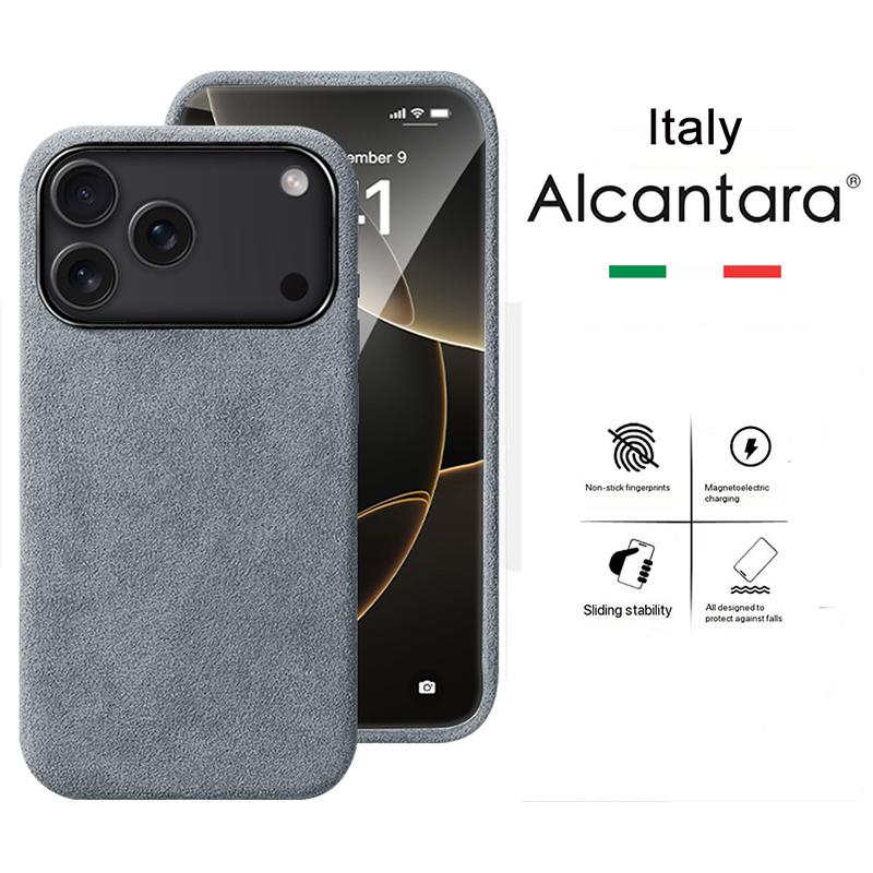 

100% итальянская Алькантара Магнитный чехол для iPhone 17 Pro Max Air Роскошный с крышкой Magsafe Кожаные чехлы для телефона для iPhone 17Pro For iPhone 17