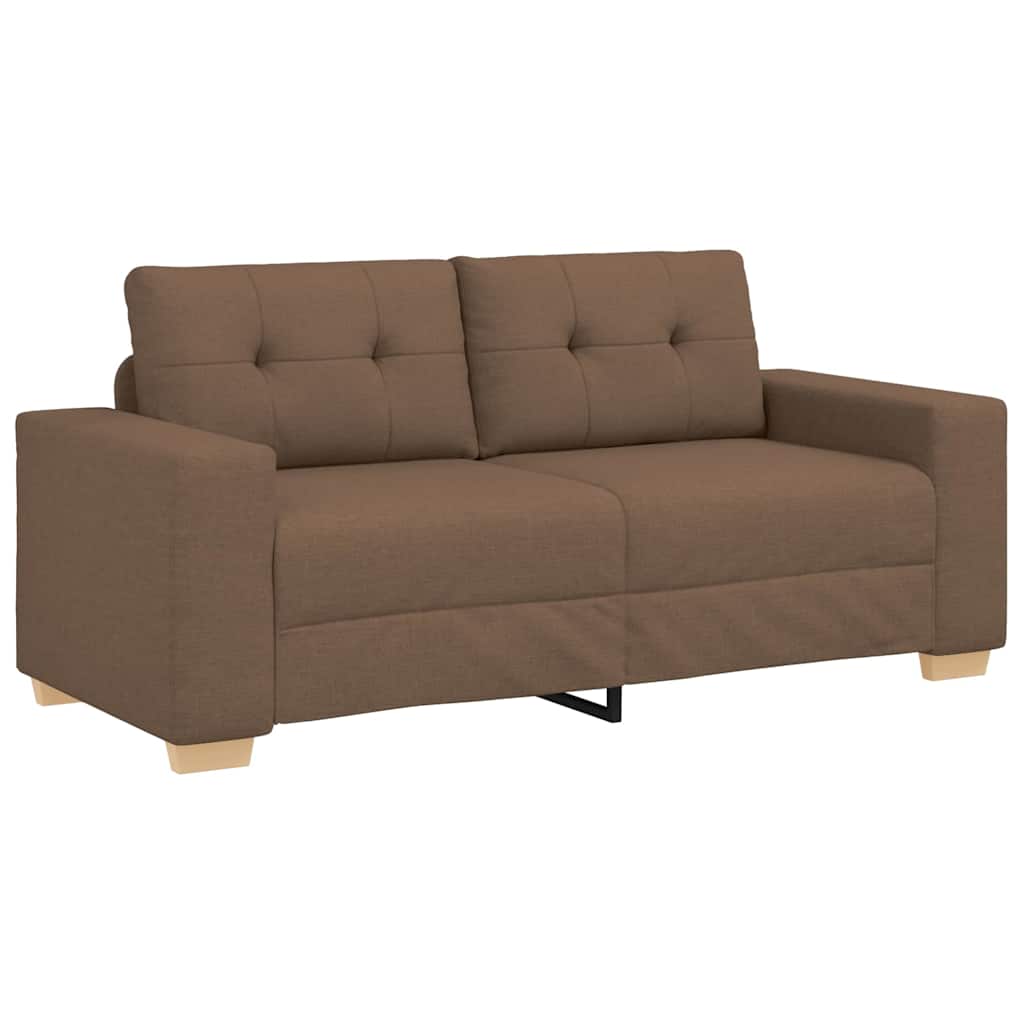 Loveseat Sofa In Brown 180 X 77 X 82 Cm Fabric