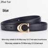 New Women's Smooth Buckle Belt - Alloy Fashion Letter Leather Waist Belt, Korean Style Trend