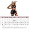 7pcs Women Lingerie Set Hollow Out Garter Belt Leg Loops See Through Mesh Splicing Nightwear Black S