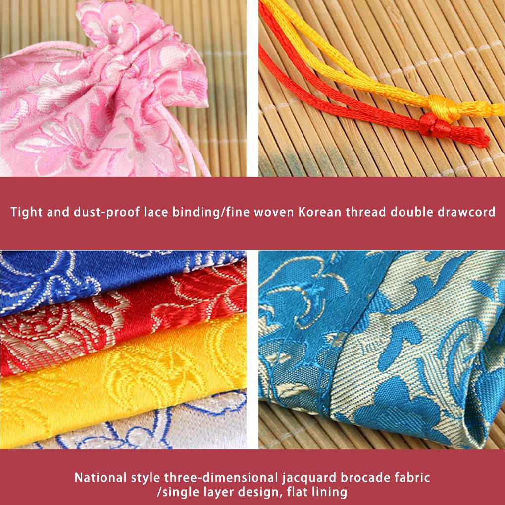 Drawstring Embroidery Sachet Blessings Jewelry Gifts Bag Office Bedroom Hanging Door Window Car Rear Review Pendant