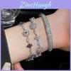 Elegant Zircon Flower Bracelet With Cubic Zirconia For Women Gift Idea