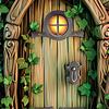 6 Pcs Fairy Doors, Wooden Miniature Fairy Garden Doors, Outdoor Mini Tree Gate Decoration for Tree Trunk, Stump, Wall Decor, Gnome House Accessories
