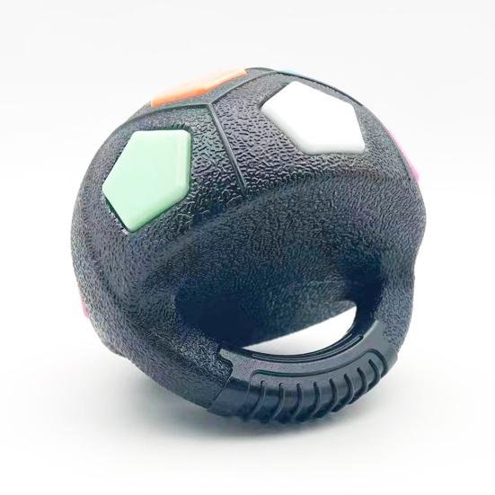 Dog Calming Ball Interactive Football Design Dog Toy Pets Toss And Fetch Toy with Squeaker Treat Dispensing for Small Medium Large Dogs