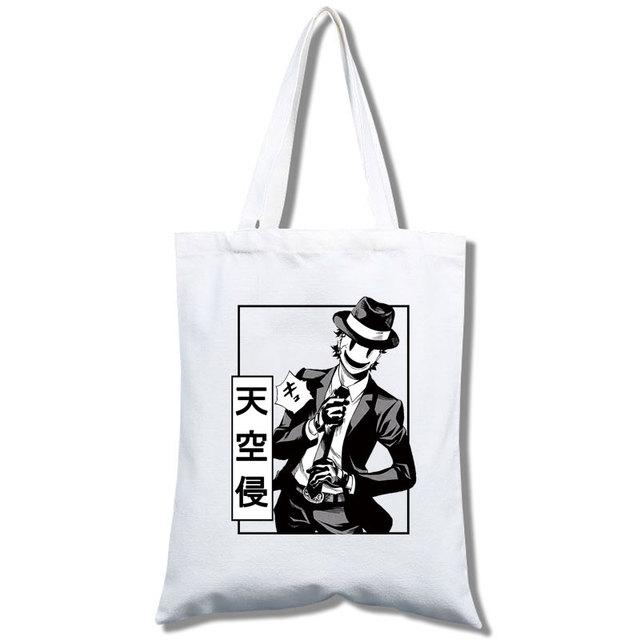 Tenkuu Shinpan - Dívčí plátěná kabelka, Invasion Animation Print Casual High Rise Crossbody Bag