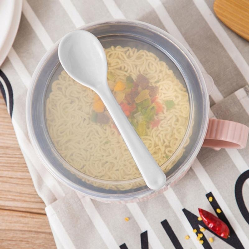 Round Food Container Ramen Noodles Bowl with Large Capacity and Leakproof Lid for Christmas Holiday Family Gatherings