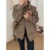 2025 Spring, Autumn and Winter Down Cotton Short Retro Stand-up Collar Vest Student Loose Sleeveless Vest Bread Edge Vest Women