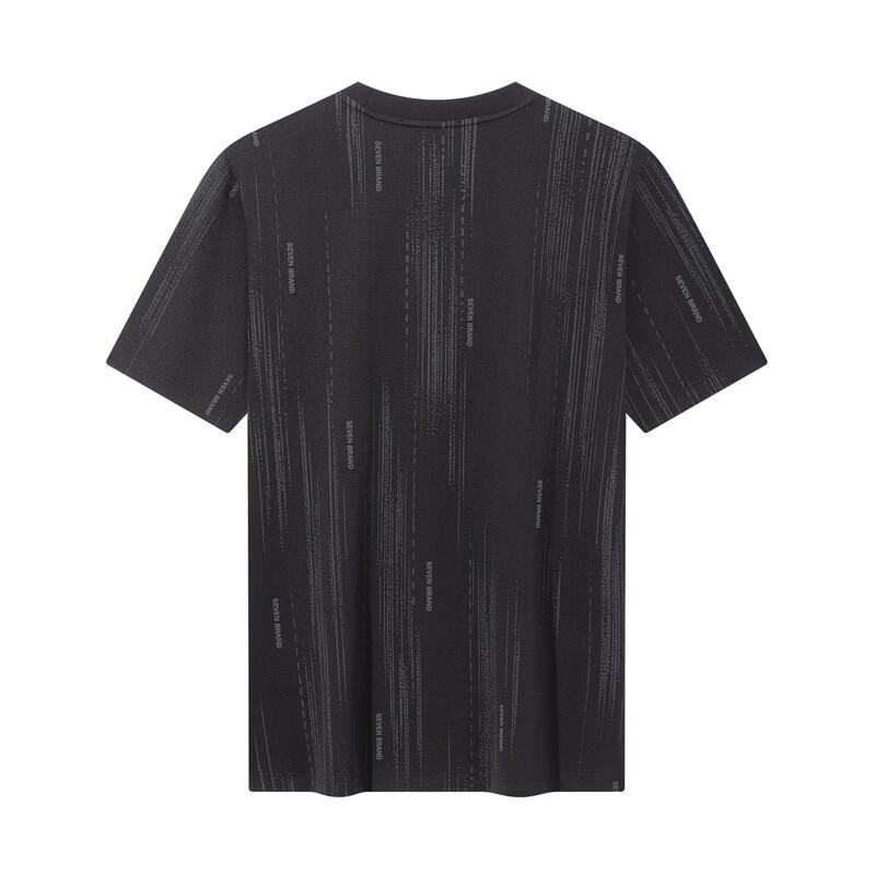 Seven Herren bedrucktes Kurzarm-Rundhals-T-Shirt