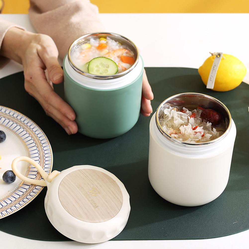 Portable Soup Jar 400/380ml Stainless Steel Vacuum Insulation Lunch Container Thermal Food Jar for Office Outdoor Picnic Tool