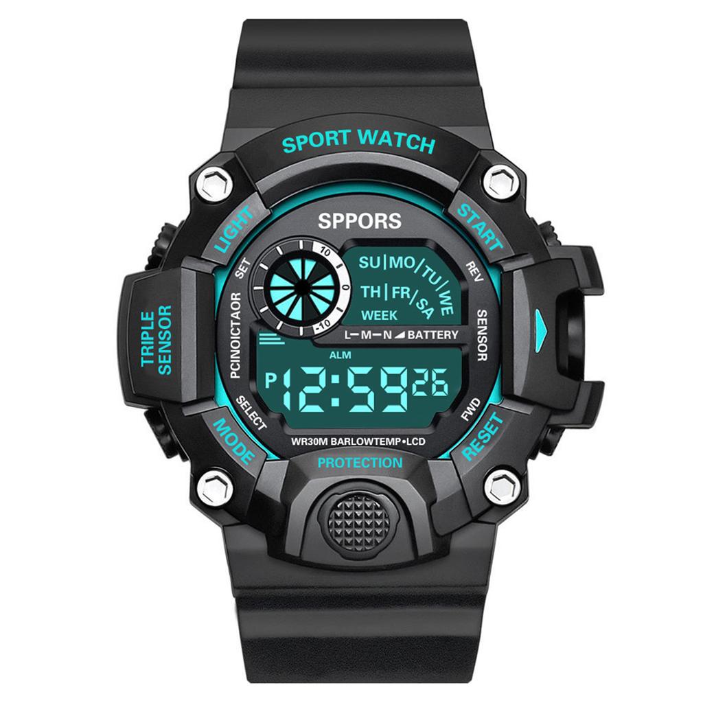 Stopwatch, Alarm Clock, Hourly Reminder, Luminous, Date Display, 12/24 Hour Conv