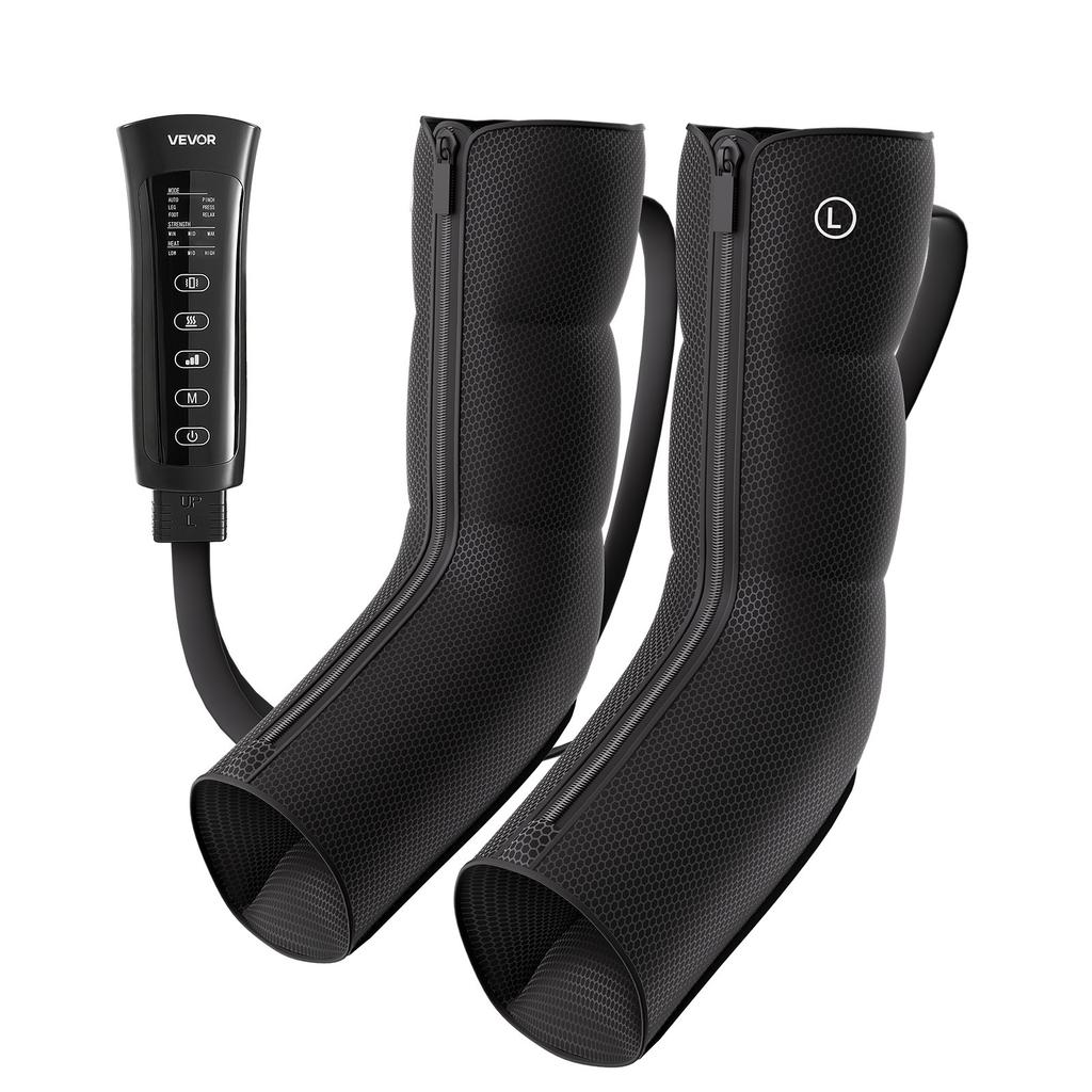 VEVOR Leg Compression Massager 3 Heat Settings Air Compression Leg Massager, For Daily Relaxation, 6 Modes, 3 Massage Intensities