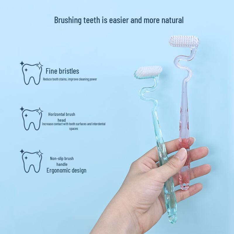 YALINNA S-Shaped Adult Soft Bristle Toothbrush