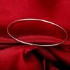 RUI RUI YU Women Bracelet Copper Plated Silver Simple Classic Style Single Circle Bracelet