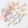 10 Pcs Swivel Clasps Metal Heart Keychain Lobster Clasp Snap Hook for DIY Making