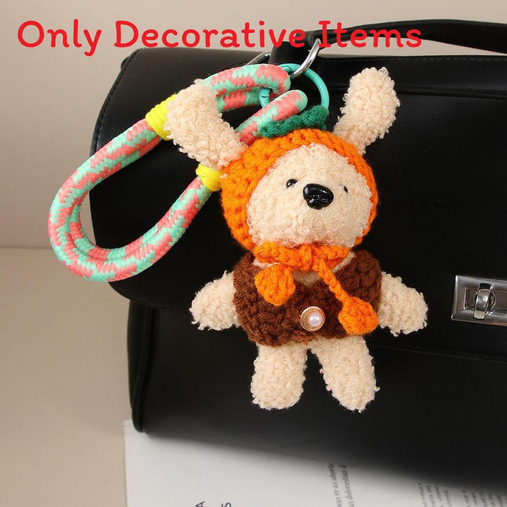 Cute Plush Bear Keychain With Woolen Sweater For Kids And Teen Gift