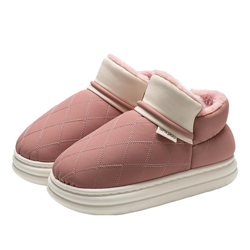 Men's and women's large size soft elastic winter warm cold padded snow boots non-slip wear-resistant outdoor leisure sports shoes cotton boots