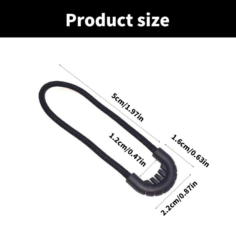 10Pcs Outdoor Backpack Zippers Head Bag Flexible Zippers Puller Light Weight Zippers Head Bag Part Accessories Enduring