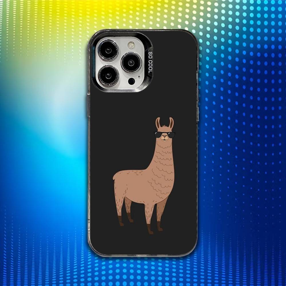 

Lama Llama Alpacas Phone Case For iPhone 16,15,14,13,12,11,Mini,Pro,SE,MAX White Matte Shockproof Cover iPhone16se4