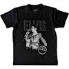Sun Records Unisex Tričko pro dospělé s portrétem Elvise Presleyho (Live)