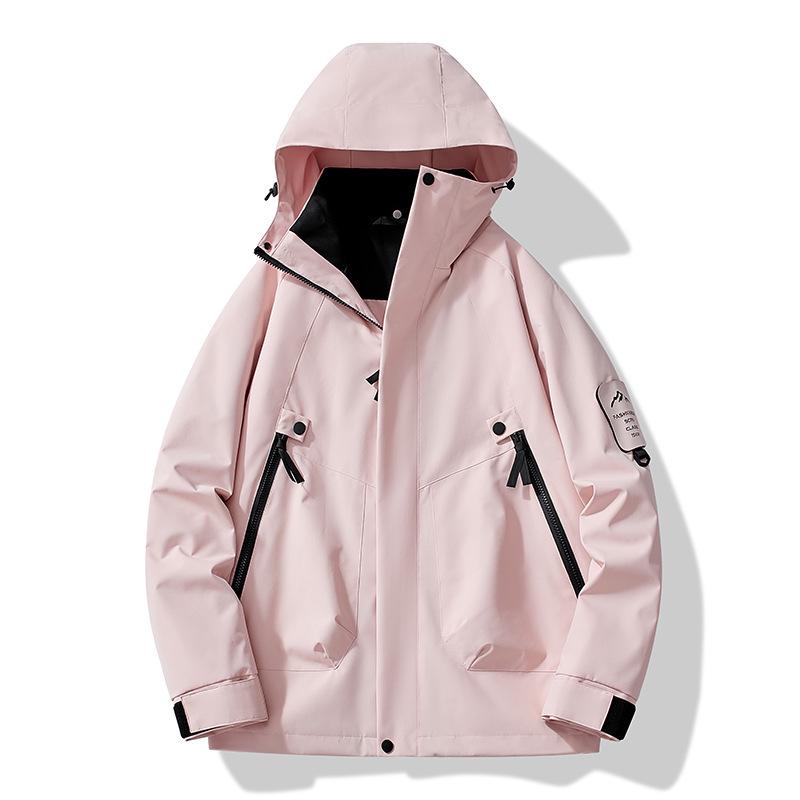 Windproof Waterproof Fleece-Lined Mountain Windbreaker Jacket for Skiing & Hiking