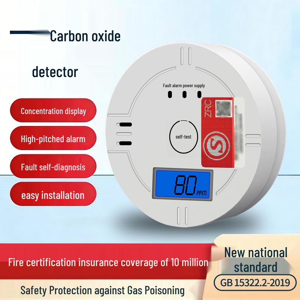 Battery-Powered Indoor Carbon Monoxide and Gas Detector