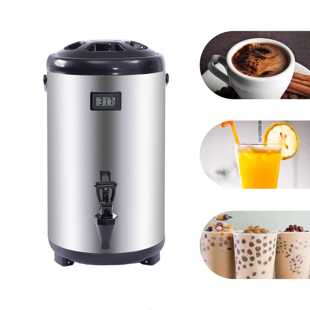 12L / 3.17 Gal Insulated Thermal Hot and Cold Thermal Coffee Airpot Beverage Dispenser Drink Dispenser Stainless Steel