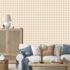 Wallpaper Fabric Pattern Cream, White and Beige for Living Room and Bedroom 50x1000
