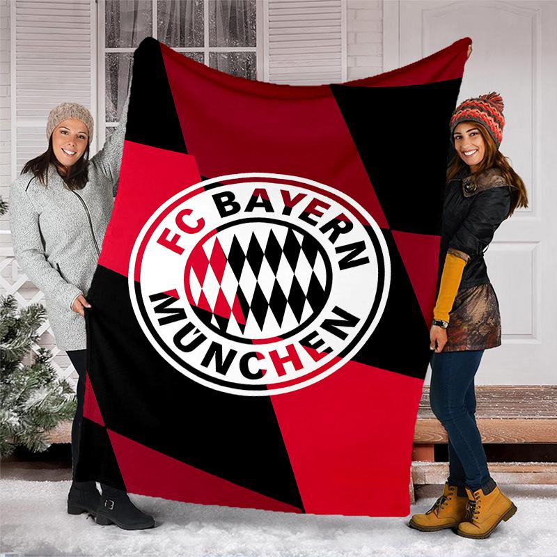 1pc B-Bayern Munich (8) Theme Blanket - Digital Print, Polyester, Cozy for All Seasons, Perfect for Outdoor, and Travel