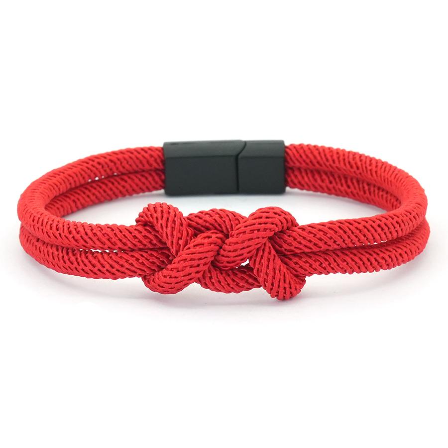 Einzigartiges Herren Seilarmband Premium Ausgewählt 4mm Schnur Spezieller Glücksknoten Tibetisches Armband Erhältlich in Mehreren Farben und Größen