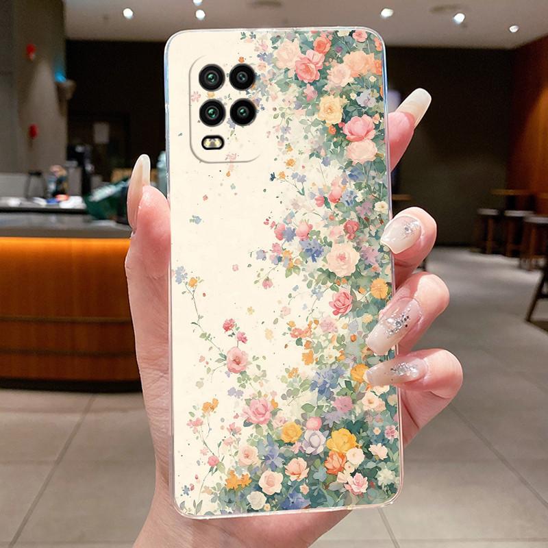 Für Xiaomi Mi 10 Lite 5G Hülle Klar Luxus Mode Schmetterlingsblumen Weicher TPU Stoßfänger Abdeckung Für Xiaomi Mi 10 Lite Zoom Handyhülle
