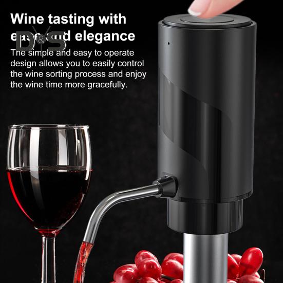Elektrický dekantér na víno Automatický provzdušňovač vína USB dobíjecí jednodotykový dávkovač vína Výkonný nalévač vína pro rychlou dekantaci Dárek pro milovníky vína