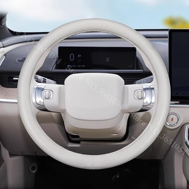 For Toyota bZ3X 2026 2026 Ultrathin Leather Steering Wheel Cover Breathable Car Interior Handle Covers Auto Accessories