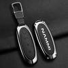 Car Key Case Cover Shell Fob For Dongfeng Nammi 01New Engery High Level Zinc Alloy Leather Keychain Protective Accessories