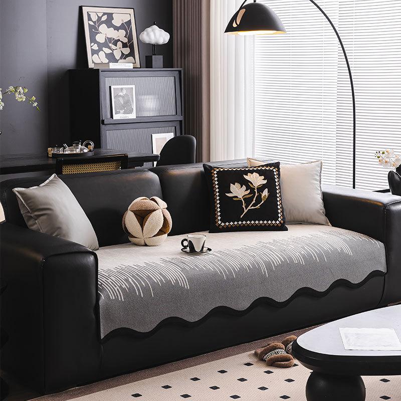 

Special-Shaped Sofa Cushion, All-Season Chenille Anti-Cat Paw Leather Sofa Cover, Non-Slip Straight Row Three-Person Seat Cushion, Modern 70*70cm